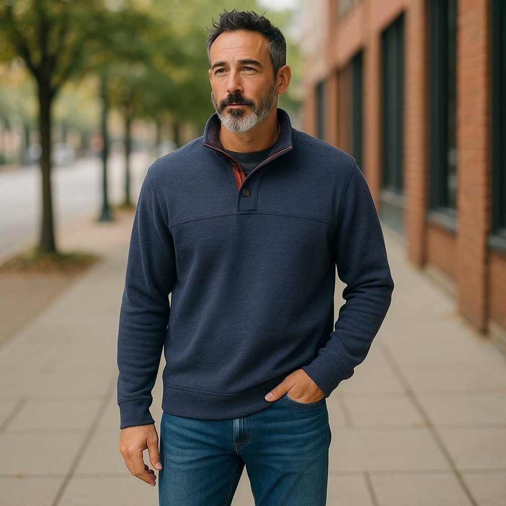 Men's Navy Sweater - Picture 7 of 8